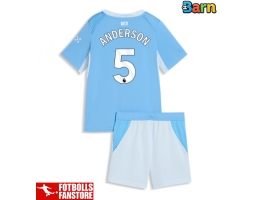 Manchester City Elliot Anderson #5 Hemmatröja Barn 2026-27 Kortärmad (+ Korta byxor)