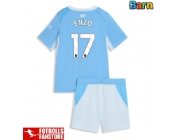 Manchester City Enzo Fernandez #17 Hemmatröja Barn 2026-27 Kortärmad (+ Korta byxor)