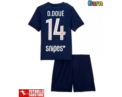 Paris Saint-Germain Desire Doue #14 Hemmatröja Barn 2025-26 Kortärmad (+ Korta byxor)