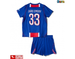 Paris Saint-Germain Warren Zaire-Emery #33 Hemmatröja Barn 2026-27 Kortärmad (+ Korta byxor)