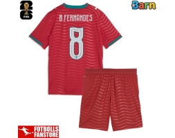 Portugal Bruno Fernandes #8 Hemmatröja Barn VM 2026 Kortärmad (+ Korta byxor)