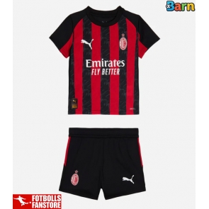 AC Milan Hemmatröja Barn 2025-26 Kortärmad (+ Korta byxor)