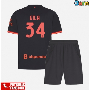 AC Milan Mario Gila #34 Tredje Tröja Barn 2026-27 Kortärmad (+ Korta byxor)