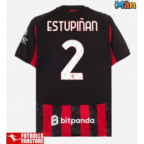 AC Milan Pervis Estupinan #2 Hemmatröja 2025-26 Kortärmad