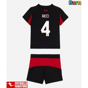 AC Milan Samuele Ricci #4 Hemmatröja Barn 2025-26 Kortärmad (+ Korta byxor)