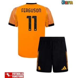 AS Roma Evan Ferguson #11 Bortatröja Barn 2025-26 Kortärmad (+ Korta byxor)