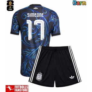 Argentina Giuliano Simeone #17 Bortatröja Barn VM 2026 Kortärmad (+ Korta byxor)