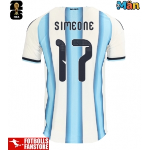 Argentina Giuliano Simeone #17 Hemmatröja VM 2026 Kortärmad