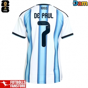 Argentina Rodrigo De Paul #7 Hemmatröja Dam VM 2026 Kortärmad