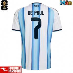 Argentina Rodrigo De Paul #7 Hemmatröja VM 2026 Kortärmad