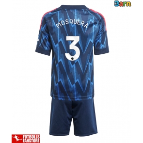Arsenal Cristhian Mosquera #3 Bortatröja Barn 2025-26 Kortärmad (+ Korta byxor)