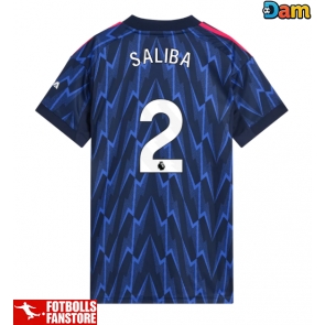 Arsenal William Saliba #2 Bortatröja Dam 2025-26 Kortärmad