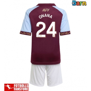Aston Villa Amadou Onana #24 Hemmatröja Barn 2025-26 Kortärmad (+ Korta byxor)