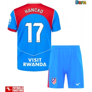 Atletico Madrid David Hancko #17 Tredje Tröja Barn 2025-26 Kortärmad (+ Korta byxor)