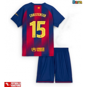 Barcelona Andreas Christensen #15 Hemmatröja Barn 2025-26 Kortärmad (+ Korta byxor)