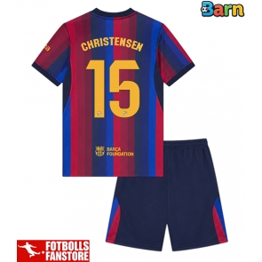 Barcelona Andreas Christensen #15 Hemmatröja Barn 2026-27 Kortärmad (+ Korta byxor)