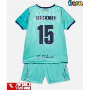 Barcelona Andreas Christensen #15 Tredje Tröja Barn 2026-27 Kortärmad (+ Korta byxor)