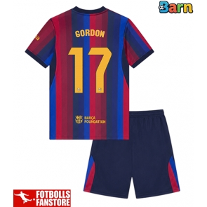 Barcelona Anthony Gordon #17 Hemmatröja Barn 2026-27 Kortärmad (+ Korta byxor)
