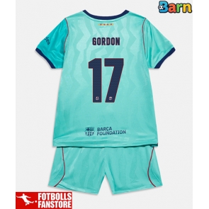 Barcelona Anthony Gordon #17 Tredje Tröja Barn 2026-27 Kortärmad (+ Korta byxor)