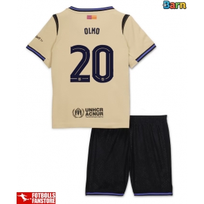 Barcelona Dani Olmo #20 Bortatröja Barn 2025-26 Kortärmad (+ Korta byxor)