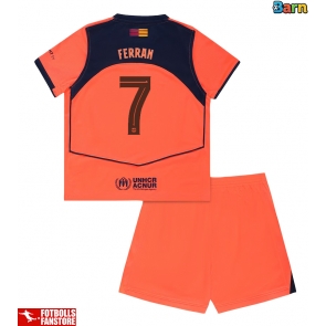 Barcelona Ferran Torres #7 Tredje Tröja Barn 2025-26 Kortärmad (+ Korta byxor)