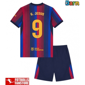 Barcelona Gabriel Jesus #9 Hemmatröja Barn 2026-27 Kortärmad (+ Korta byxor)