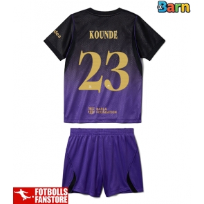 Barcelona Jules Kounde #23 Bortatröja Barn 2026-27 Kortärmad (+ Korta byxor)