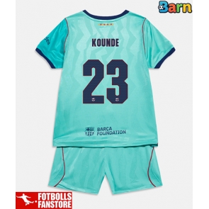 Barcelona Jules Kounde #23 Tredje Tröja Barn 2026-27 Kortärmad (+ Korta byxor)