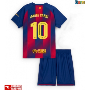 Barcelona Lamine Yamal #10 Hemmatröja Barn 2025-26 Kortärmad (+ Korta byxor)
