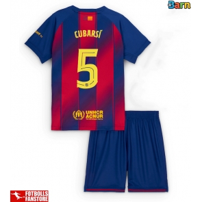 Barcelona Pau Cubarsi #5 Hemmatröja Barn 2025-26 Kortärmad (+ Korta byxor)
