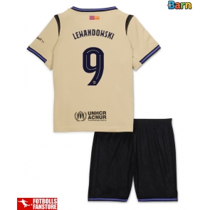 Barcelona Robert Lewandowski #9 Bortatröja Barn 2025-26 Kortärmad (+ Korta byxor)