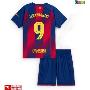 Barcelona Robert Lewandowski #9 Hemmatröja Barn 2025-26 Kortärmad (+ Korta byxor)
