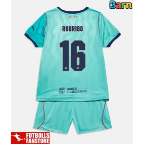 Barcelona Rodri Hernandez #16 Tredje Tröja Barn 2026-27 Kortärmad (+ Korta byxor)