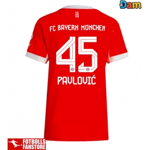Bayern Munich Aleksandar Pavlovic #45 Hemmatröja Dam 2025-26 Kortärmad