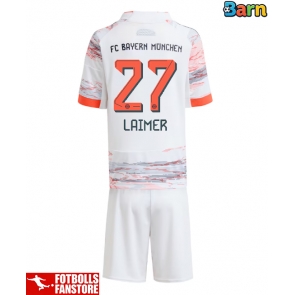 Bayern Munich Konrad Laimer #27 Bortatröja Barn 2025-26 Kortärmad (+ Korta byxor)