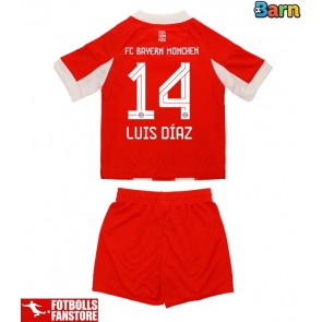 Bayern Munich Luis Diaz #14 Hemmatröja Barn 2025-26 Kortärmad (+ Korta byxor)