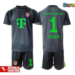 Bayern Munich Manuel Neuer #1 Målvakt Bortatröja Barn 2025-26 Kortärmad (+ Korta byxor)