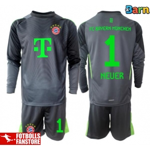 Bayern Munich Manuel Neuer #1 Målvakt Bortatröja Barn 2025-26 Långärmad (+ Korta byxor)