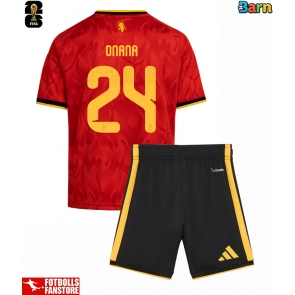 Belgien Amadou Onana #24 Hemmatröja Barn VM 2026 Kortärmad (+ Korta byxor)