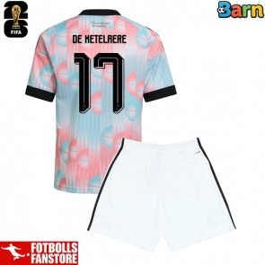 Belgien Charles De Ketelaere #17 Bortatröja Barn VM 2026 Kortärmad (+ Korta byxor)