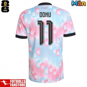 Belgien Jeremy Doku #11 Bortatröja VM 2026 Kortärmad