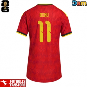 Belgien Jeremy Doku #11 Hemmatröja Dam VM 2026 Kortärmad
