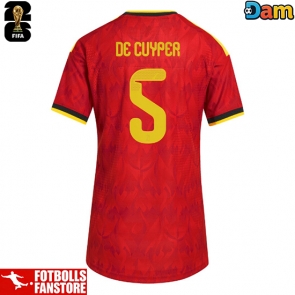 Belgien Maxim De Cuyper #5 Hemmatröja Dam VM 2026 Kortärmad