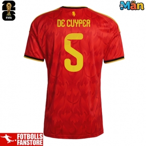 Belgien Maxim De Cuyper #5 Hemmatröja VM 2026 Kortärmad