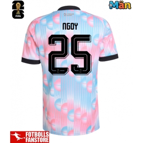 Belgien Nathan Ngoy #25 Bortatröja VM 2026 Kortärmad