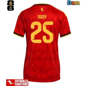 Belgien Nathan Ngoy #25 Hemmatröja Dam VM 2026 Kortärmad