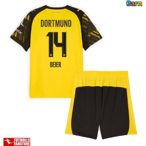 Borussia Dortmund Maximilian Beier #14 Hemmatröja Barn 2025-26 Kortärmad (+ Korta byxor)