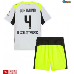 Borussia Dortmund Nico Schlotterbeck #4 Bortatröja Barn 2025-26 Kortärmad (+ Korta byxor)