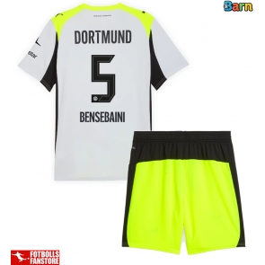 Borussia Dortmund Ramy Bensebaini #5 Bortatröja Barn 2025-26 Kortärmad (+ Korta byxor)