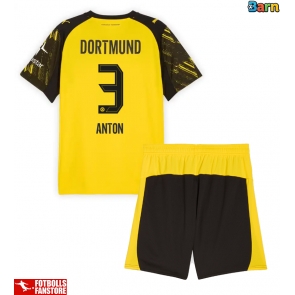 Borussia Dortmund Waldemar Anton #3 Hemmatröja Barn 2025-26 Kortärmad (+ Korta byxor)